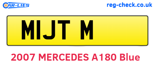 M1JTM are the vehicle registration plates.