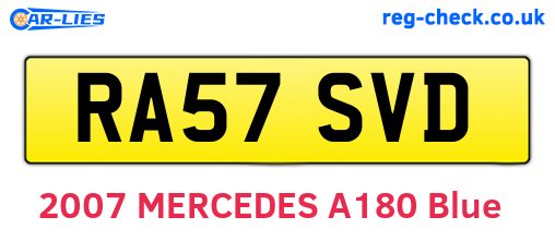 RA57SVD are the vehicle registration plates.