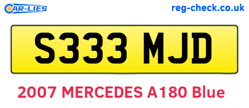 S333MJD are the vehicle registration plates.