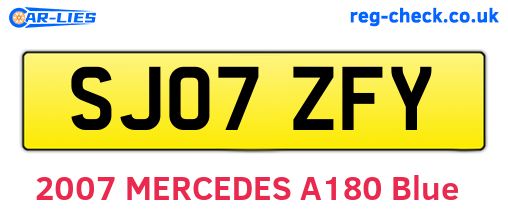 SJ07ZFY are the vehicle registration plates.