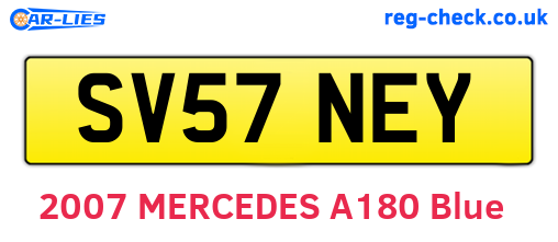 SV57NEY are the vehicle registration plates.