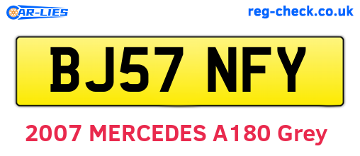 BJ57NFY are the vehicle registration plates.