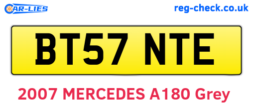 BT57NTE are the vehicle registration plates.