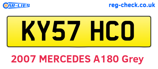 KY57HCO are the vehicle registration plates.