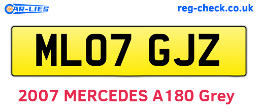 ML07GJZ are the vehicle registration plates.