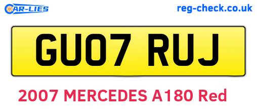 GU07RUJ are the vehicle registration plates.