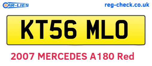 KT56MLO are the vehicle registration plates.