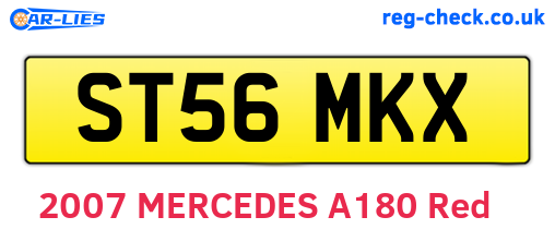 ST56MKX are the vehicle registration plates.