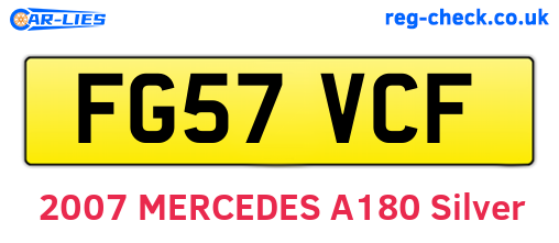 FG57VCF are the vehicle registration plates.
