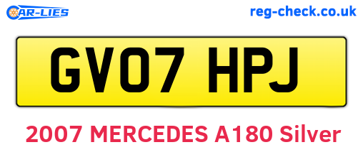 GV07HPJ are the vehicle registration plates.