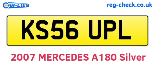 KS56UPL are the vehicle registration plates.