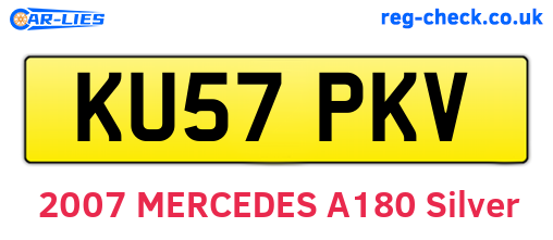 KU57PKV are the vehicle registration plates.