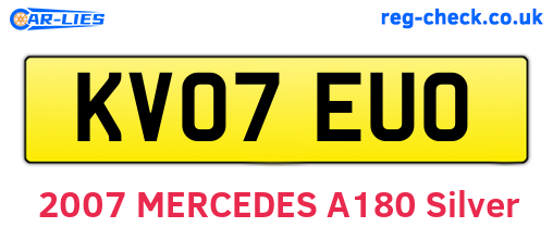KV07EUO are the vehicle registration plates.