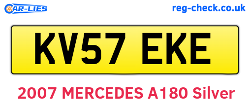 KV57EKE are the vehicle registration plates.