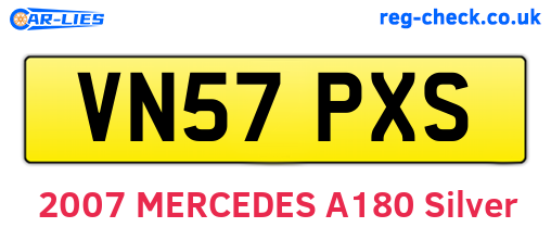 VN57PXS are the vehicle registration plates.