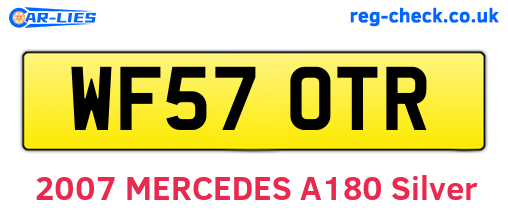 WF57OTR are the vehicle registration plates.