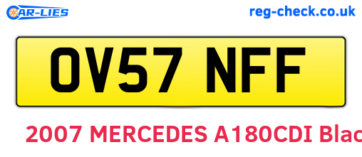 OV57NFF are the vehicle registration plates.