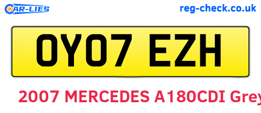 OY07EZH are the vehicle registration plates.