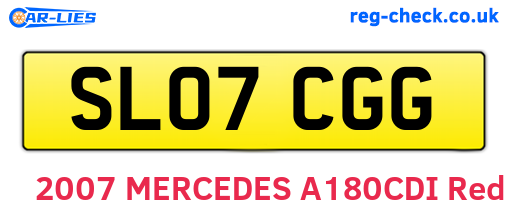 SL07CGG are the vehicle registration plates.