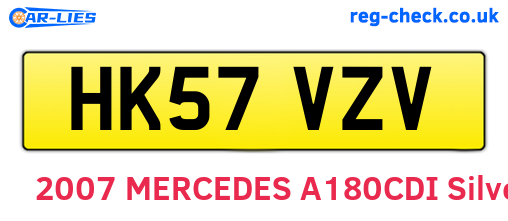 HK57VZV are the vehicle registration plates.