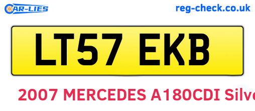 LT57EKB are the vehicle registration plates.