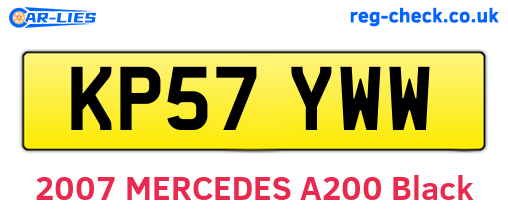 KP57YWW are the vehicle registration plates.