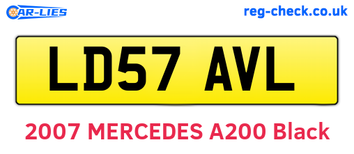 LD57AVL are the vehicle registration plates.