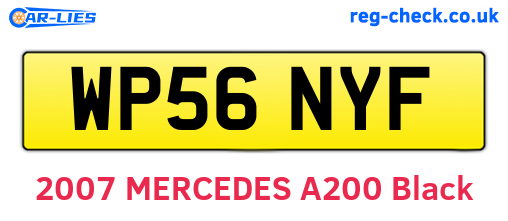 WP56NYF are the vehicle registration plates.