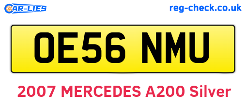 OE56NMU are the vehicle registration plates.