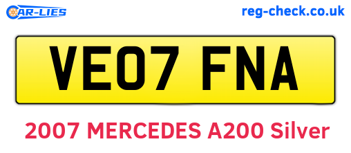VE07FNA are the vehicle registration plates.