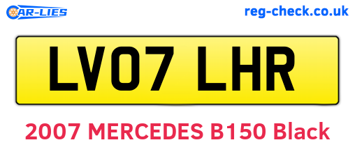 LV07LHR are the vehicle registration plates.
