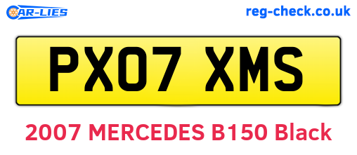 PX07XMS are the vehicle registration plates.