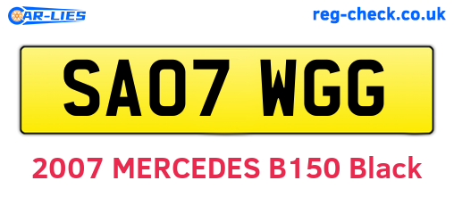 SA07WGG are the vehicle registration plates.