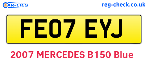 FE07EYJ are the vehicle registration plates.