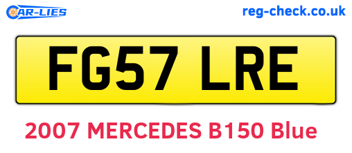 FG57LRE are the vehicle registration plates.