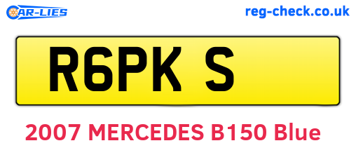 R6PKS are the vehicle registration plates.