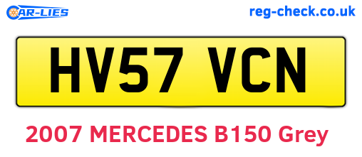 HV57VCN are the vehicle registration plates.