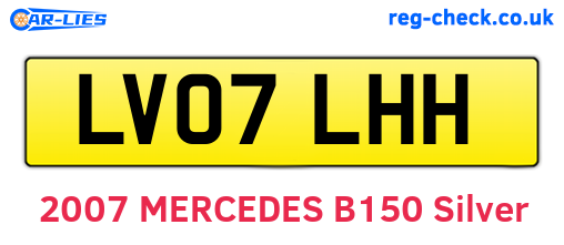 LV07LHH are the vehicle registration plates.
