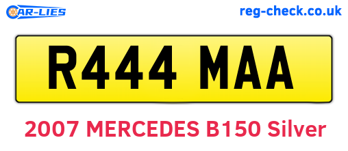 R444MAA are the vehicle registration plates.