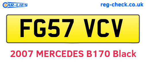 FG57VCV are the vehicle registration plates.