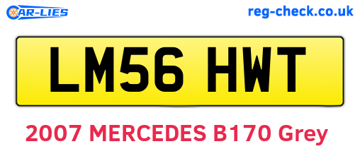 LM56HWT are the vehicle registration plates.