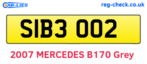 SIB3002 are the vehicle registration plates.