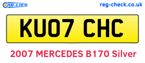 KU07CHC are the vehicle registration plates.