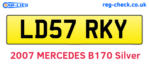 LD57RKY are the vehicle registration plates.