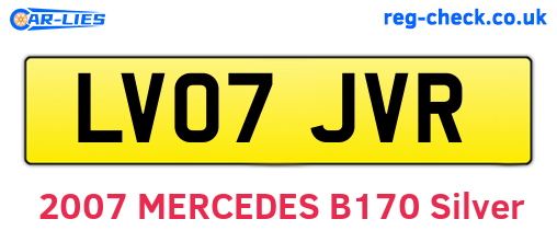 LV07JVR are the vehicle registration plates.