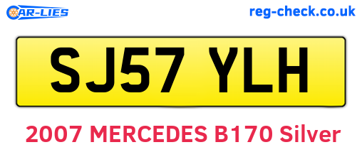 SJ57YLH are the vehicle registration plates.