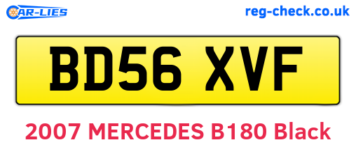 BD56XVF are the vehicle registration plates.