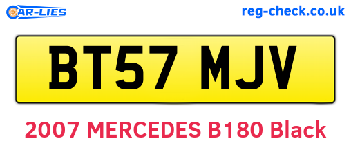 BT57MJV are the vehicle registration plates.