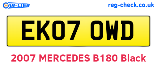 EK07OWD are the vehicle registration plates.