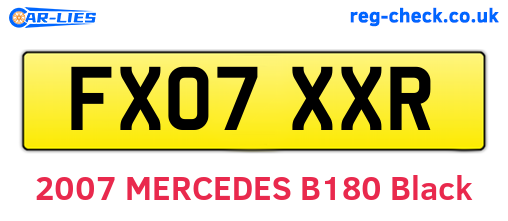 FX07XXR are the vehicle registration plates.